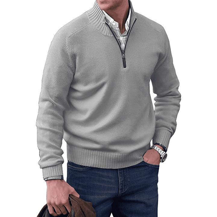 Cleto™ - Elegant sweater with zipper