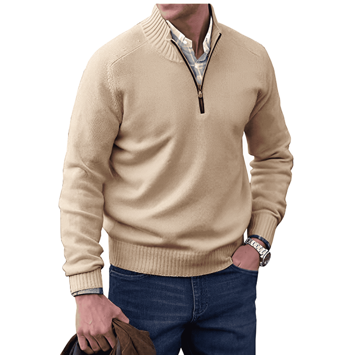 Cleto™ - Elegant sweater with zipper