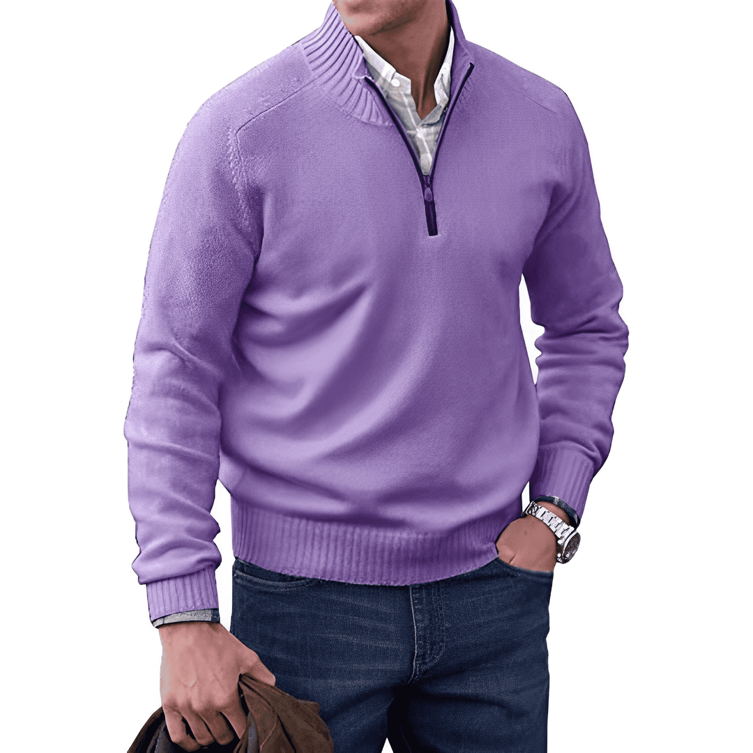 Cleto™ - Elegant sweater with zipper