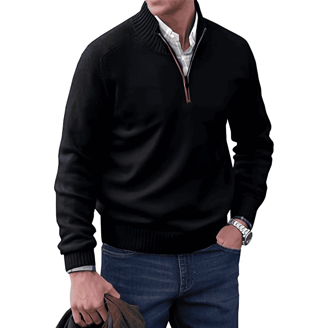 Cleto™ - Elegant sweater with zipper