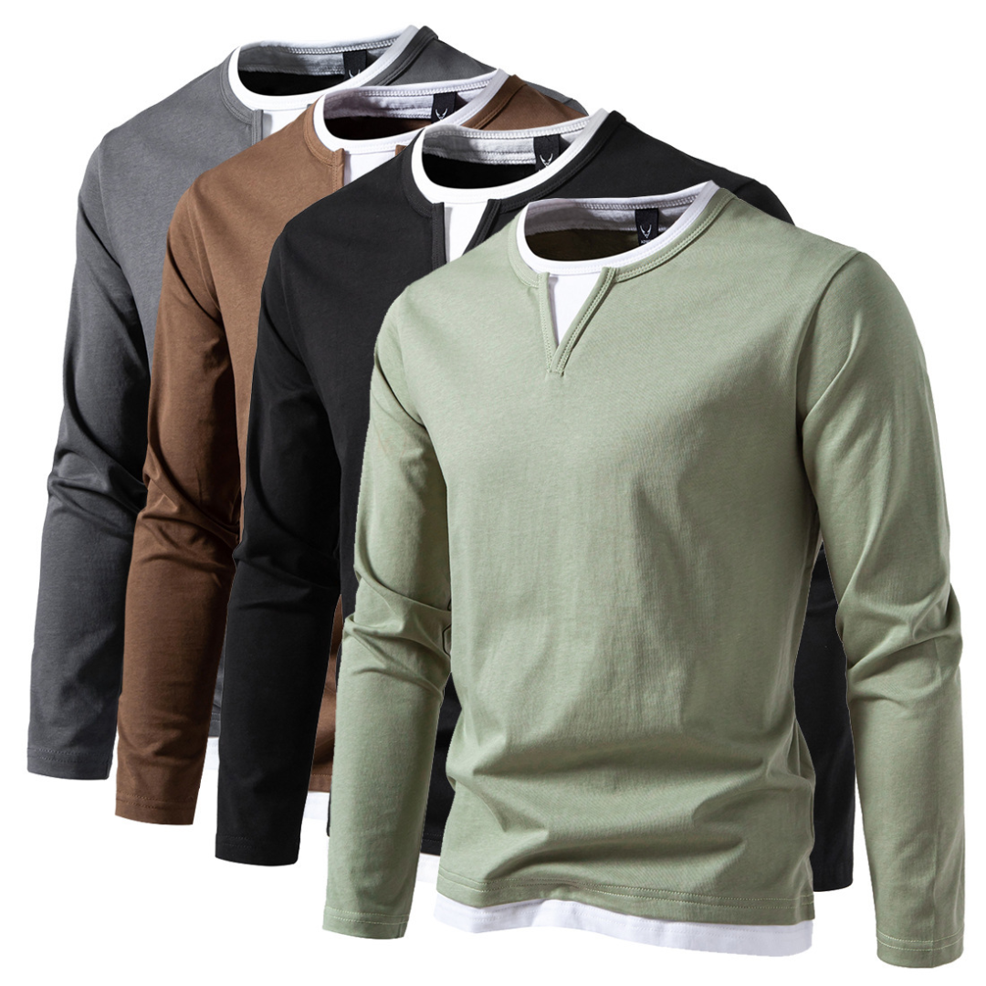 Henry™ - Long-Sleeved Cotton T-shirt