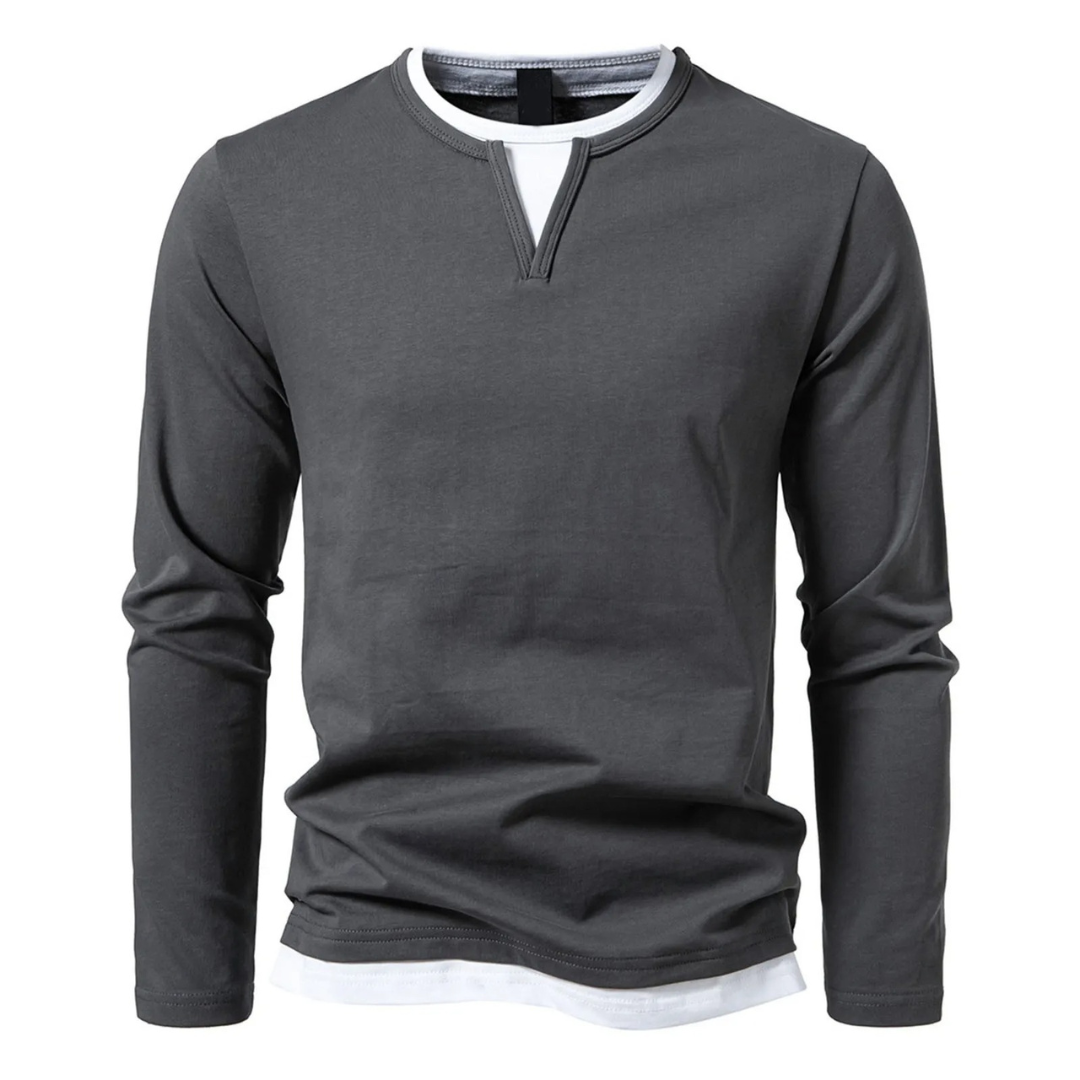 Henry™ - Long-Sleeved Cotton T-shirt