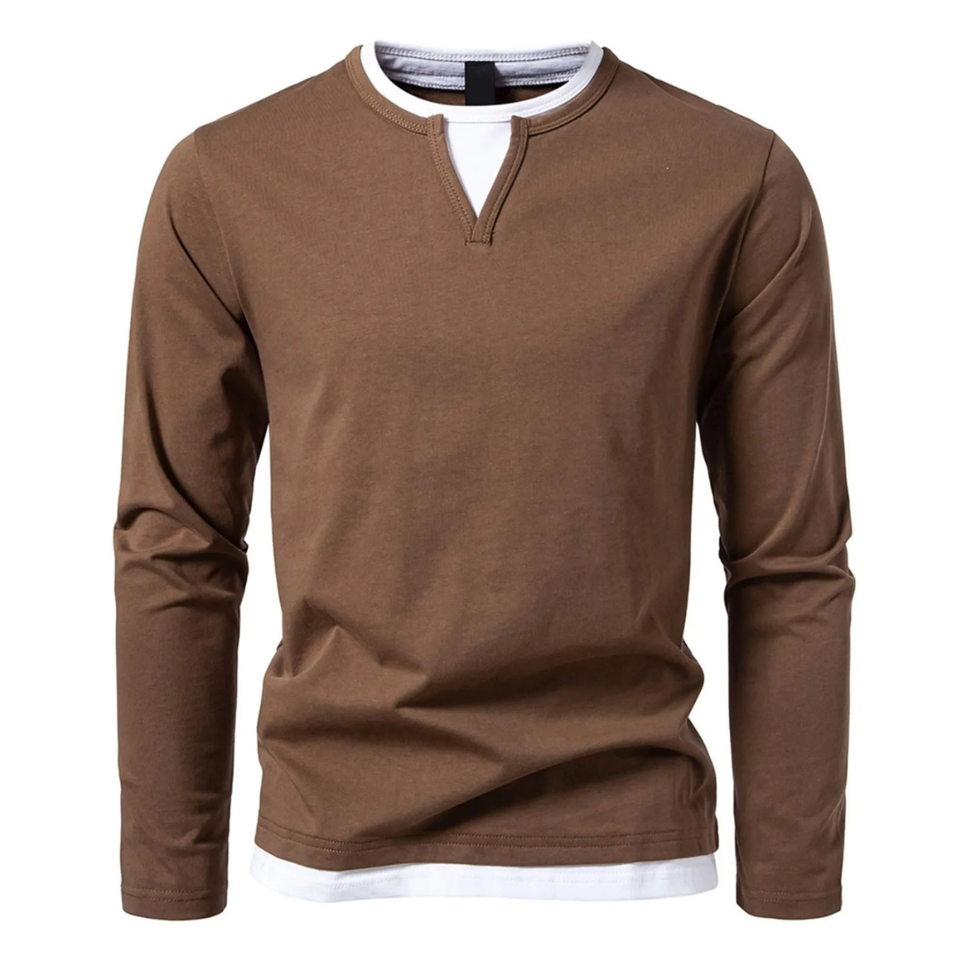 Henry™ - Long-Sleeved Cotton T-shirt