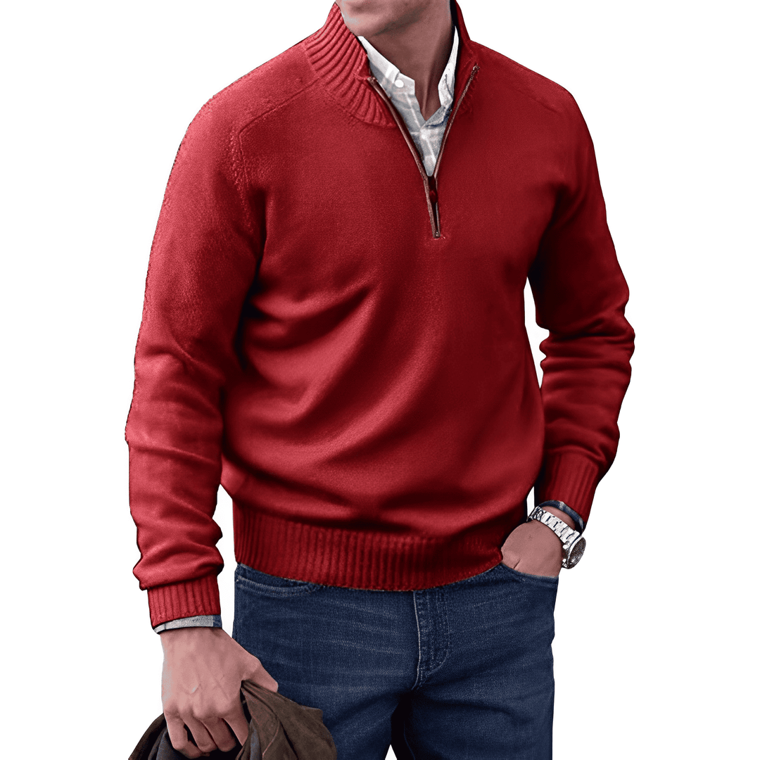 Cleto™ - Elegant sweater with zipper