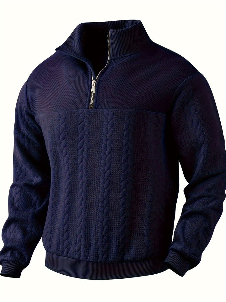 Roberto™ - Comfortable half zip Sweater for men